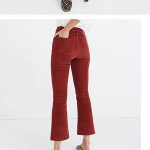 Madewell high rise corduroy button fly cords maroon